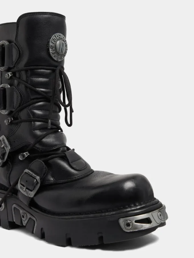 Botas negras Rabanne x New Rock