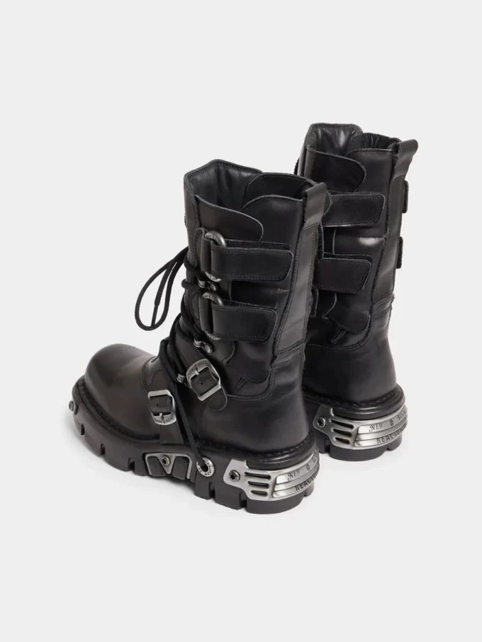 Botas negras Rabanne x New Rock