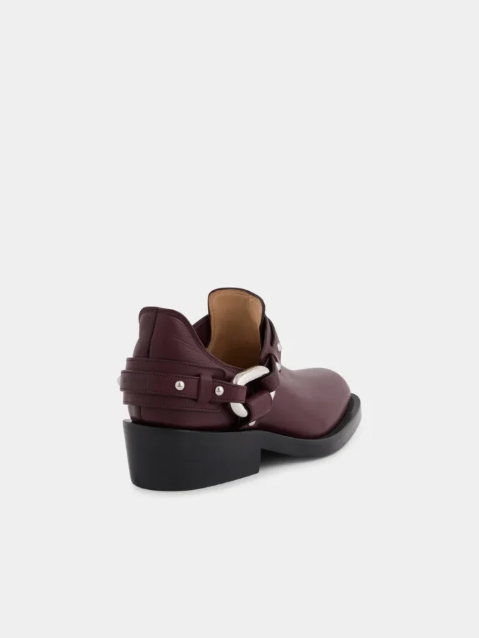 Botines moteros de piel