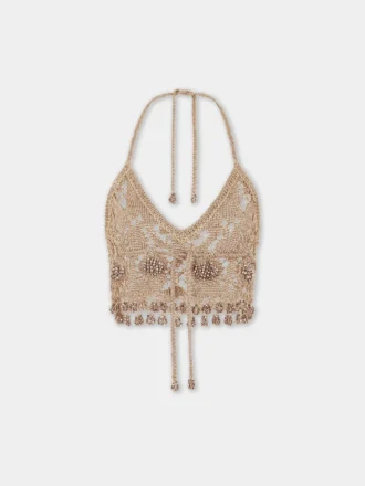 Bralette de crochet.