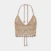 Bralette de crochet.