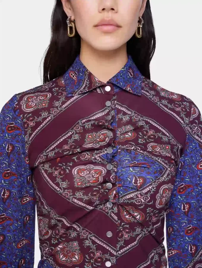 Camisa de jersey estampada.