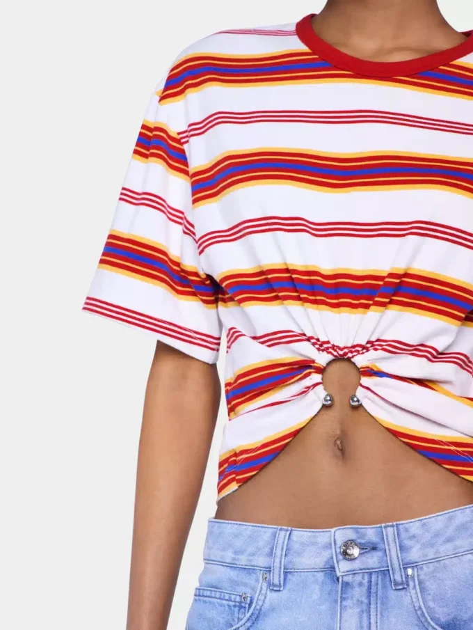 Camiseta corta de algodón