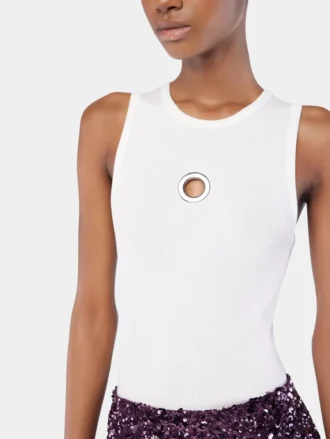 Camiseta sin mangas de algodón