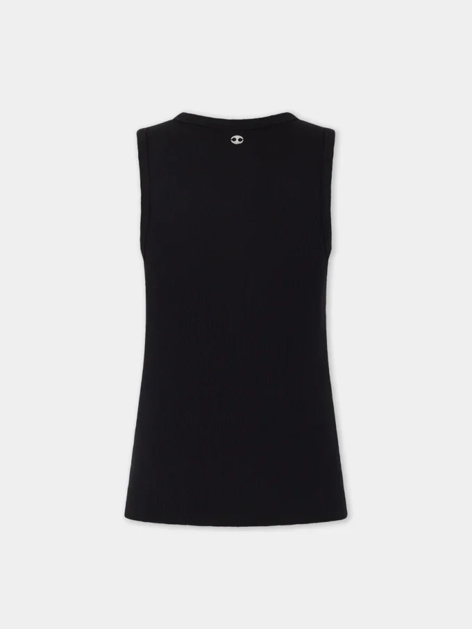 Camiseta sin mangas de algodón