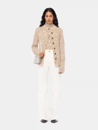 Cardigan de punto cepillado
