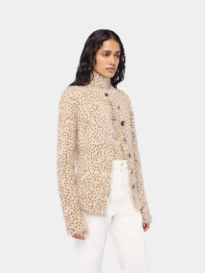 Cardigan de punto cepillado