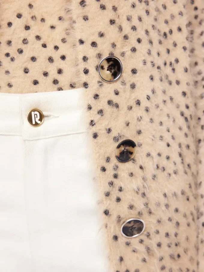 Cardigan de punto cepillado
