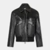 Chaqueta aviador negra de cuero