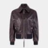Chaqueta bomber de piel
