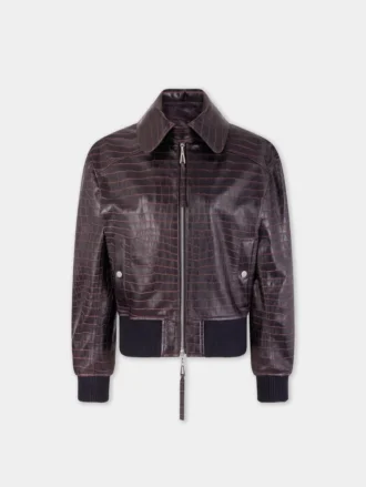 Chaqueta bomber de piel
