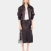Chaqueta bomber de piel