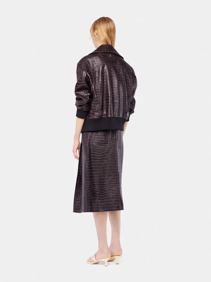 Chaqueta bomber de piel