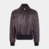 Chaqueta bomber de piel