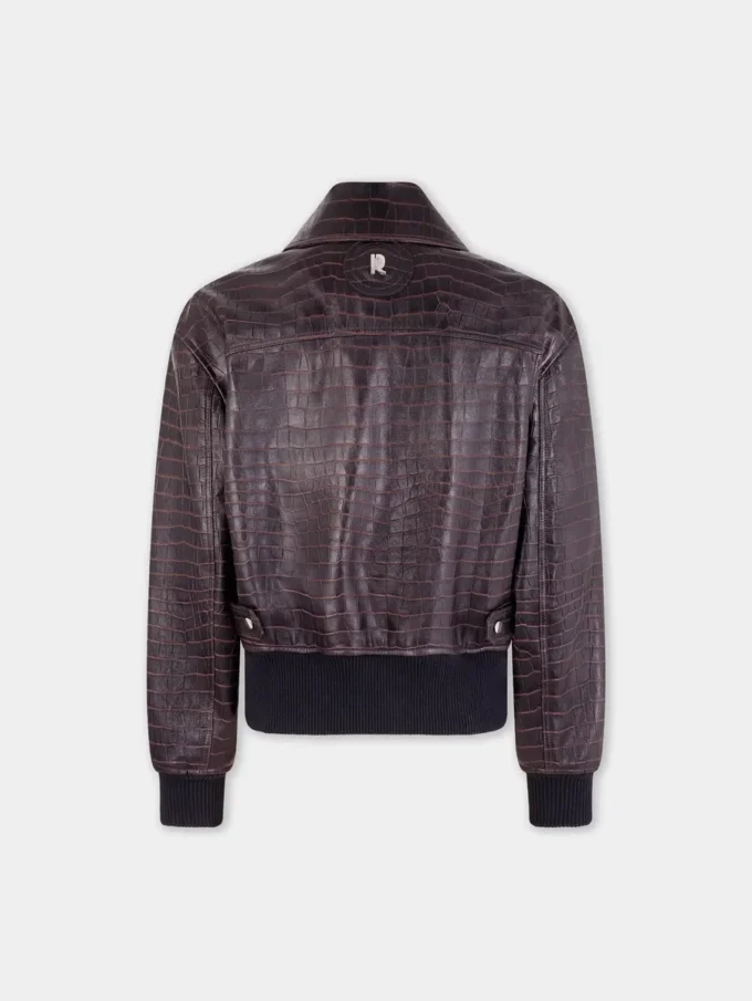 Chaqueta bomber de piel