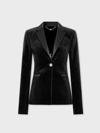 Chaqueta entallada de terciopelo