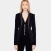 Chaqueta entallada de terciopelo