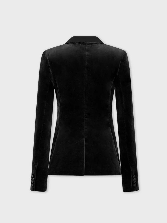 Chaqueta entallada de terciopelo