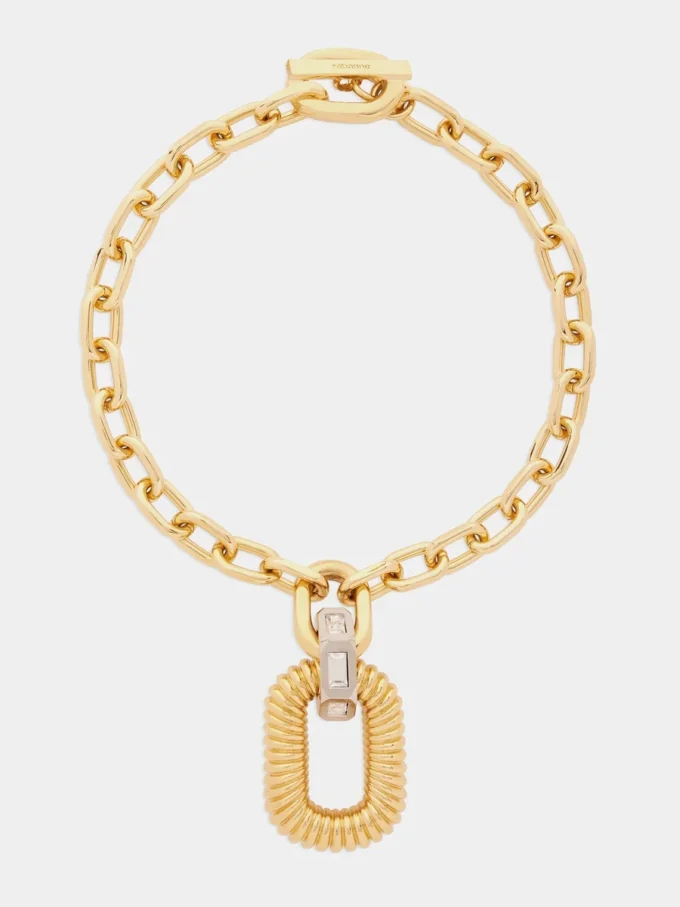 Collar de eslabones XL dorado