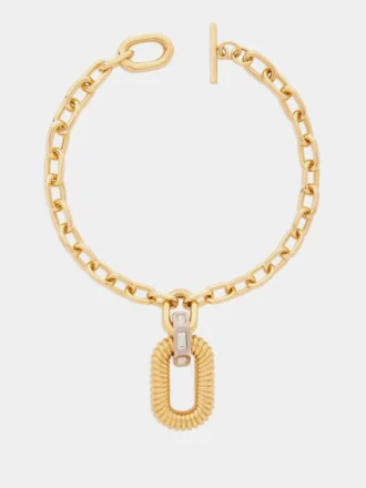Collar de eslabones XL dorado