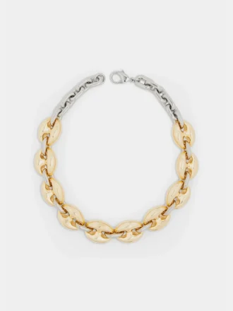 Collar grueso de oro/plata Eight