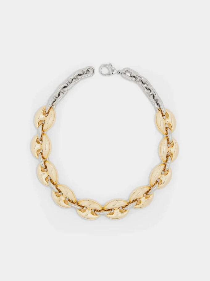 Collar grueso de oro/plata Eight
