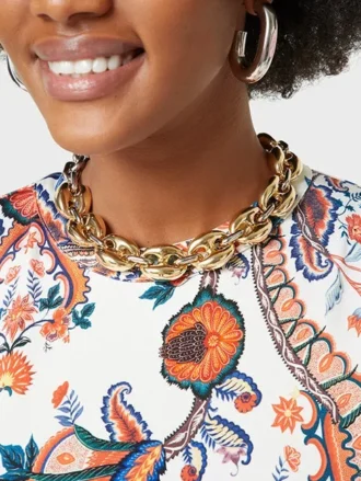 Collar grueso de oro/plata Eight