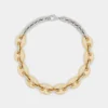 Collar grueso de oro/plata Eight