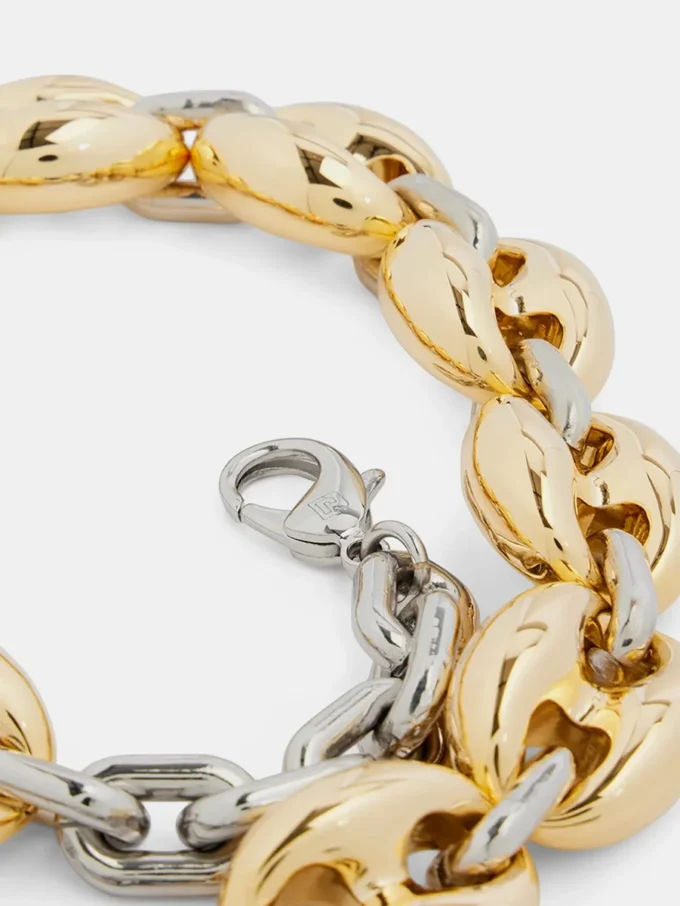 Collar grueso de oro/plata Eight