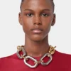 Collar XL con eslabones oversize dorados y plateados