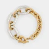 Collar XL con eslabones oversize dorados y plateados