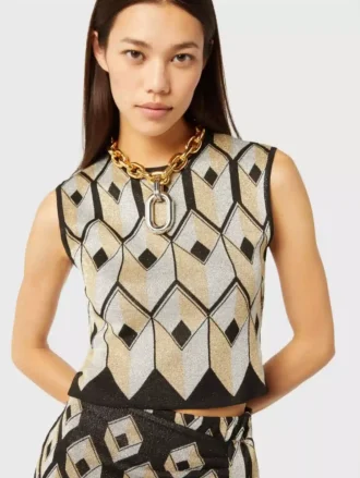Collar XL de dos tonos con colgante