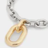 Collar XL de eslabones plateado/dorado