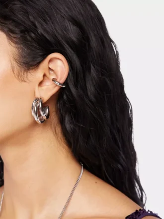 Dúo de aros y pendientes de oreja punk