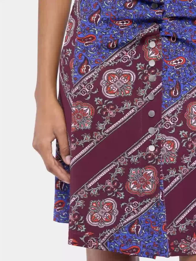 Falda circular corta de jersey
