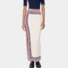 Falda larga de jersey de rizo