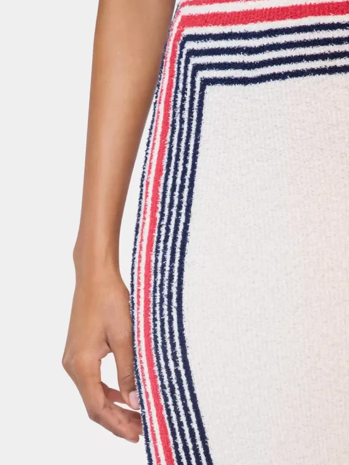 Falda larga de jersey de rizo