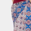 Falda larga de satén estampado