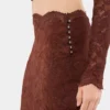 Falda midi de encaje
