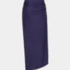 Falda midi de jersey con perforaciones
