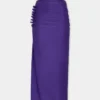 Falda midi drapeada de jersey