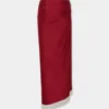 Falda midi drapeada de jersey
