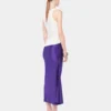 Falda midi drapeada de jersey