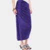 Falda midi drapeada de jersey