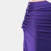 Falda midi drapeada de jersey