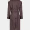 Gabardina con ribetes de piel sintética