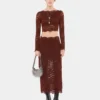 Falda midi de encaje