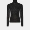 Jersey de cuello alto de lana que se adapta como una segunda piel
