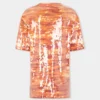 Mini vestido camiseta de algodón y lentejuelas