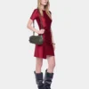 Mini vestido drapeado de jersey